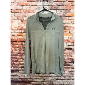 Under Armour blue quarter zip fitted pullover long sleeve shirt men’s small